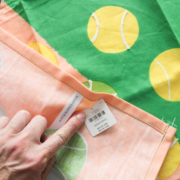 Anthropologie Causing a Racket Dish Towel - NEW NWT - Picture 4 of 7